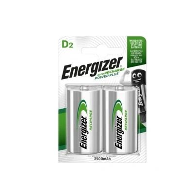 Imagem de Energizer Power Plus Pilhas Recarregáveis 2500mAh D HR20 2 Unidades