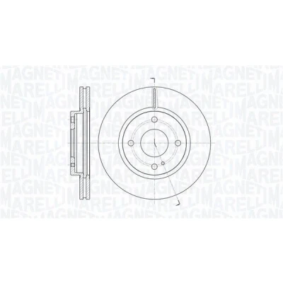 Imagem de MAGNETI MARELLI 361302040108 Disco de travão 258, 258 23 4 63,5 interior ventilado FORD: FIESTA 6, 6 Van, KA+ Hatchback