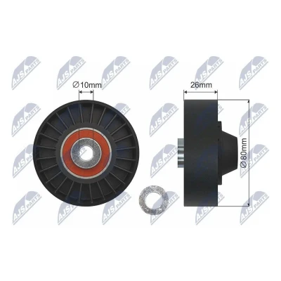 Imagem de NTY RNK FT 000 Polia de Desvio ALFA ROMEO: 156 Sedan, 147, Sportwagon, FIAT: Punto II Hatchback, Stilo Hatchback