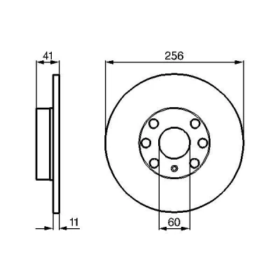 Imagem de BOSCH Disco de travão OPEL: Astra G Caravan, CC, Sedan 256mm 11mm 6 100mm cheio oleado alto carbono 0 986 478 880 569058,90497303
