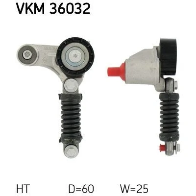 Imagem de SKF VKM 36032 Polia Tensora com material de fixação RENAULT: Scénic 1, LAGUNA 1 Grandtour, MEGANE MITSUBISHI: Carisma Hatchback, Sedan