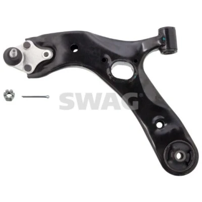 Imagem de SWAG 81 94 3056 Braço de suspensão com porca castelo Eixo dianteiro, lado esquerdo, em baixo transversal Aço TOYOTA: Auris Hatchback