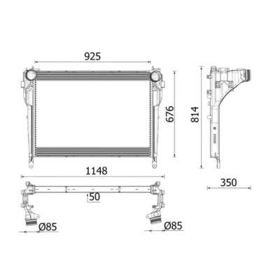 Imagem de Radiador do ar de sobrealimentação MAHLE ORIGINAL CI 706 000P