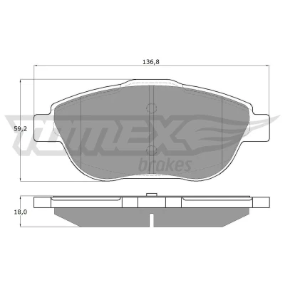 Imagem de TOMEX brakes TX 16 25 Jogo de pastilhas para travão disco Eixo dianteiro CITROËN: DS3 Hatchback, C3 II, C4 II Cactus, PEUGEOT: 2008 Carrinha
