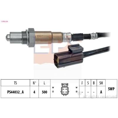 Imagem de EPS 1.998.336 Sonda lambda Made in Italy OE Equivalent com aquecimento, plana, Rosca pré lubrificada