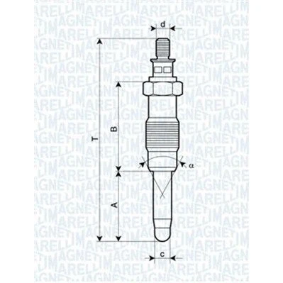 Imagem de MAGNETI MARELLI 062900010304 Vela incandescente 11V 10A M12X1,25 MERCEDES BENZ: 190, Classe E Sedan, Sprinter 3 T Van, PEUGEOT: 306 Hatchback