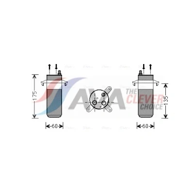 Imagem de PRASCO RTD446 Filtro Secador R134a Alumínio RENAULT: TWINGO 1