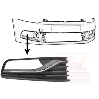 Imagem de VAN WEZEL 5814594 Grelha de Pára Choques com furo/s para os faróis nevoeiro à frente, lado direito VOLKSWAGEN: Polo V Hatchback endado, norauto,