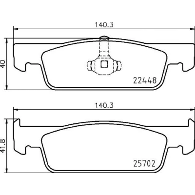 Imagem de HELLA 8DB 355 031 551 Jogo de pastilhas para travão disco não preparado indicador aviso desgaste DACIA: SANDERO 2, LOGAN 2