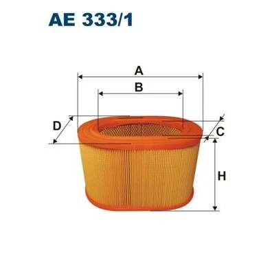 Imagem de FILTRON AE 333/1 Filtro de ar 145 240 Cartucho filtrante MITSUBISHI: PAJERO 1, 2, 2 Canvas Top