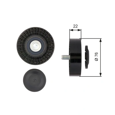 Imagem de GATES FleetRunner Micro V Kit T36389 Polia de Desvio KIA: CARNIVAL 2