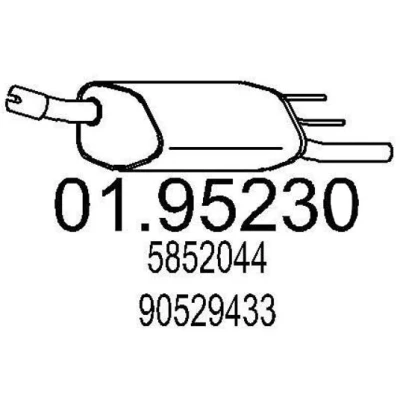 Imagem de MTS 01.95230 Panela de escape traseira 760 OPEL: Corsa B Hatchback