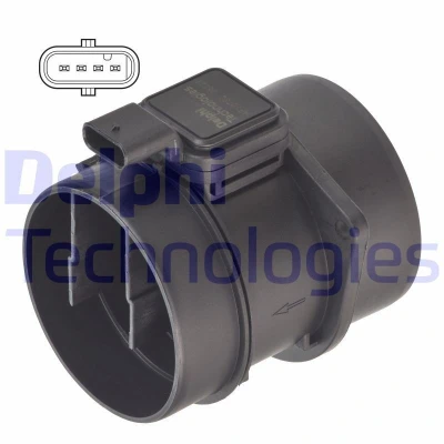 Imagem de DELPHI AF10732 12B1 Medidor de massa ar com caixa MERCEDES BENZ: Classe C Sedan, E T modell
