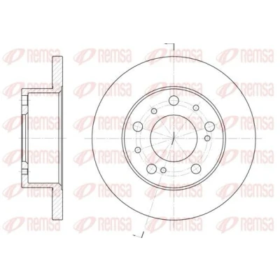 Imagem de REMSA 6169.00 Disco de travão Eixo dianteiro 256, 256 16 5 cheio PEUGEOT: 508 I SW, 407 Sedan, CITROËN: C5 III Carrinha, FIAT: Ducato II Van