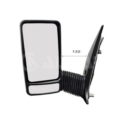 Imagem de espelho retrovisor Alkar 9209977 esquerda manual com grande angular, braço do de tamanho médio, convexo para veículo volante à esq