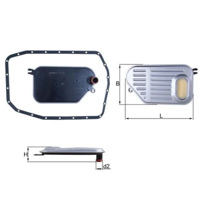 Imagem de MAHLE ORIGINAL HX 239D Filtro de Transmissão com junta BMW: 5 Touring, 3 Sedan