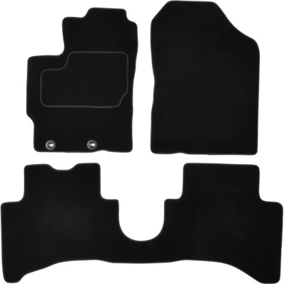 Imagem de MAMMOOTH A041 TOY390 PRM 01 Conjunto de tapete chão Têxtil à frente e atrás 3 preto medida TOYOTA: Yaris III Hatchback