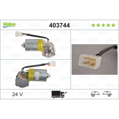 Imagem de VALEO 403744 Motor de Limpa Vidros 24 à frente para veículos volante esquerda/direita