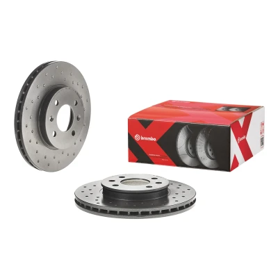 Imagem de BREMBO 09.C171.1X Disco de travão 256 22 4 perfurado/ventilado revestido alto carbono com parafusos KIA: RIO 3, 3 Stufenheck