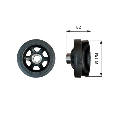 Imagem de GATES FleetRunner Micro V Kit TVD1139 Polia da Cambota 154 sem acessórios com amortecedores MERCEDES BENZ: Classe E Sedan, C Sedan