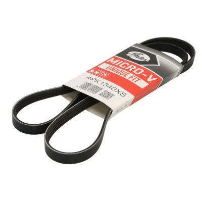 Imagem de GATES 4PK1340XS Correia trapezoidal estriada 1341 4 Aramida, EPDM (borracha de etileno propileno dieno)