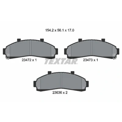 Imagem de TEXTAR 2347201 Jogo de pastilhas para travão disco com avisador sonoro desgaste MAZDA: Série B Pick up, FORD USA: Explorer Mk2