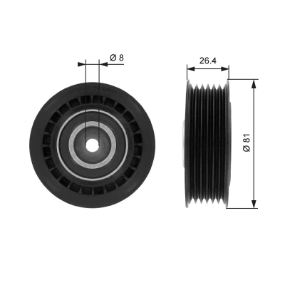 Imagem de GATES FleetRunner Micro V Kit T36000 Polia Tensora com estrias