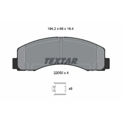 Imagem de TEXTAR Jogo de pastilhas para travão disco não preparado indicador aviso desgaste com acessórios 2205002