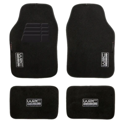 Imagem de WRC 007434 Conjunto de tapete chão Têxtil à frente e atrás 4 preto Encaixe universal