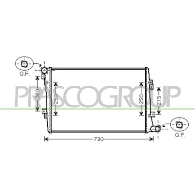 Imagem de PRASCO AD320R006 Radiador, arrefecimento do motor Alumínio 648 404 32 com acoplamentos rápidos Aletas de refrigeração soldadas VOLKSWAGEN: Golf 5