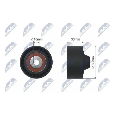 Imagem de NTY RNK CT 042 Rolo tensor, correia trapezoidal 60mm CITROËN: C3 III