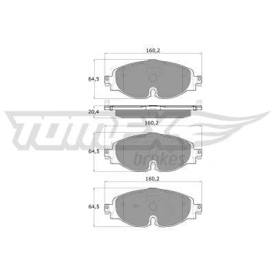 Imagem de TOMEX brakes TX 18 05 Jogo de pastilhas para travão disco preparado indicador aviso desgaste VOLKSWAGEN: Golf 7, 7 Variant