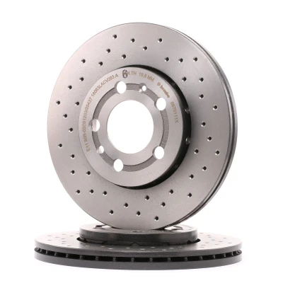Imagem de BREMBO XTRA LINE 09.7011.1X Disco de travão 256 22 5 perfurado/ventilado revestido alto carbono com parafusos SEAT: Toledo 2 Limousine, Ibiza 3 endado