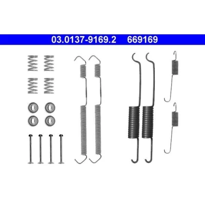 Imagem de ATE 03.0137 9169.2 Kit de acessórios, maxilas do travão NISSAN: TERRANO 2, FIAT: Ducato I Van