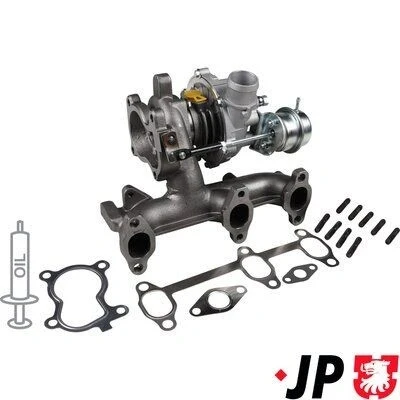 Imagem de JP GROUP 1117404300 Turbocompressor accionado pelos gases de escape incl. Kit juntas SKODA: Fabia I Hatchback, 1 Combi