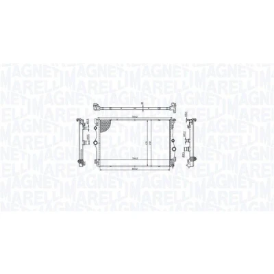 Imagem de MAGNETI MARELLI 350213216400 Radiador, arrefecimento do motor 663mm 433mm 22mm Aletas de refrigeração soldadas