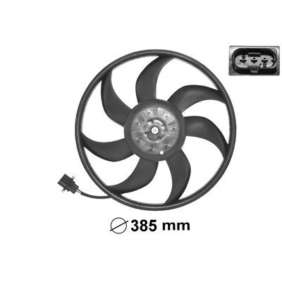 Imagem de VAN WEZEL 5827745 Ventilador de Radiador 385 250/60 com motor elétrico, sem suporte SKODA: Fabia I Hatchback, Sedan, SEAT: Ibiza 3