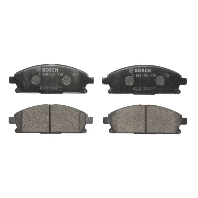 Imagem de BOSCH 0 986 424 715 Jogo de pastilhas para travão disco Baixo teor metálico com avisador sonoro desgaste instruções montagem