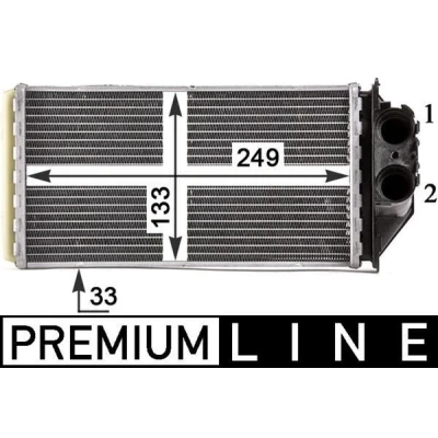 Imagem de MAHLE ORIGINAL AH 187 000P Radiador Quente PEUGEOT: 307 Carrinha, SW, Hatchback
