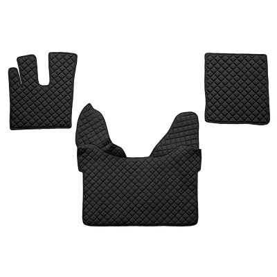 Imagem de F CORE FL25 BLACK Conjunto de tapete chão Couro artificial à frente 3 preto