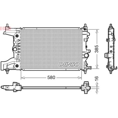 Imagem de DENSO DRM20005 Radiador, arrefecimento do motor 580 413 16