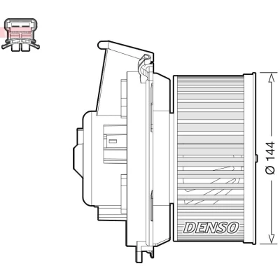 Imagem de DENSO DEA21013 Ventilador do Habitáculo para veículo com volante à esquerda PEUGEOT: 206 Hatchback