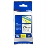 Imagem de Fita Laminada Brother TZe 251 Texto Preto Fundo Branco 24mm 8m