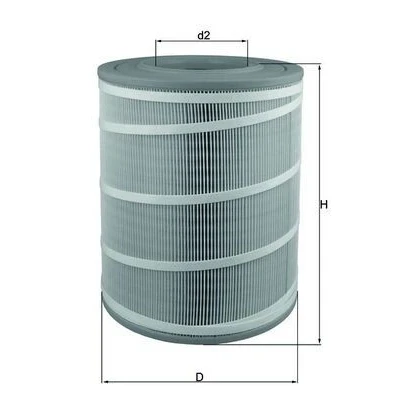Imagem de MAHLE ORIGINAL LX 3480 Filtro de ar 350,7 277,0 Cartucho filtrante