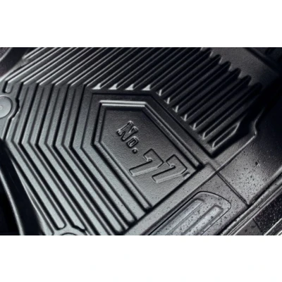 Imagem de FROGUM No. 77 77412095 Conjunto de tapete chão TPE (elastómero termoplástico) à frente e atrás 4 preto medida KIA: cee‘d II Sportswagon
