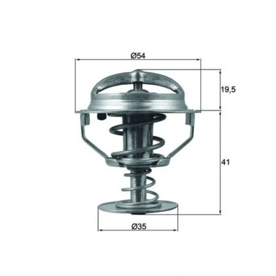 Imagem de MAHLE ORIGINAL TX 164 82D Termóstato, líquido de refrigeração 82 54 com junta FORD: FIESTA 5, 5 Van, 4