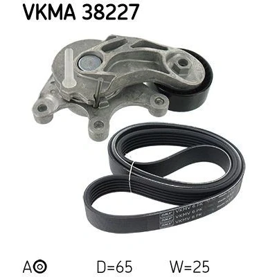 Imagem de SKF VKMA 38227 Jogo de correias trapezoidais estriadas BMW: 5 Touring, 1 Hatchback, Sedan