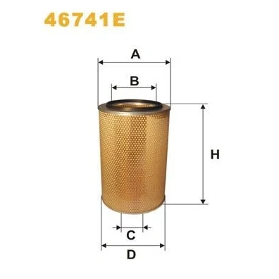 Imagem de WIX FILTERS 46741E Filtro de ar 471 302 Cartucho filtrante