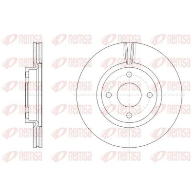 Imagem de REMSA Disco de travão FORD: FIESTA 7 Eixo dianteiro 278mm 23mm ventilado 62555.10 2272661,K1BC1125AB Discos
