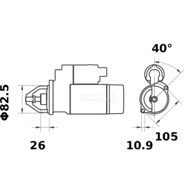 Imagem de MAHLE ORIGINAL MS 36 Motor de arranque 24 4,0 9 estanque